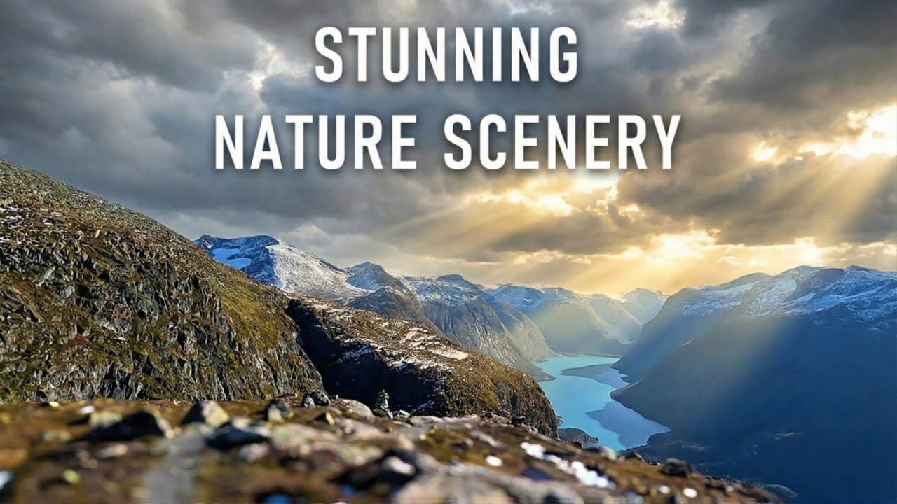 Running Above the Fjords! Virtual Run: Trailrunning Mountain Trails | Treadmill Scenery