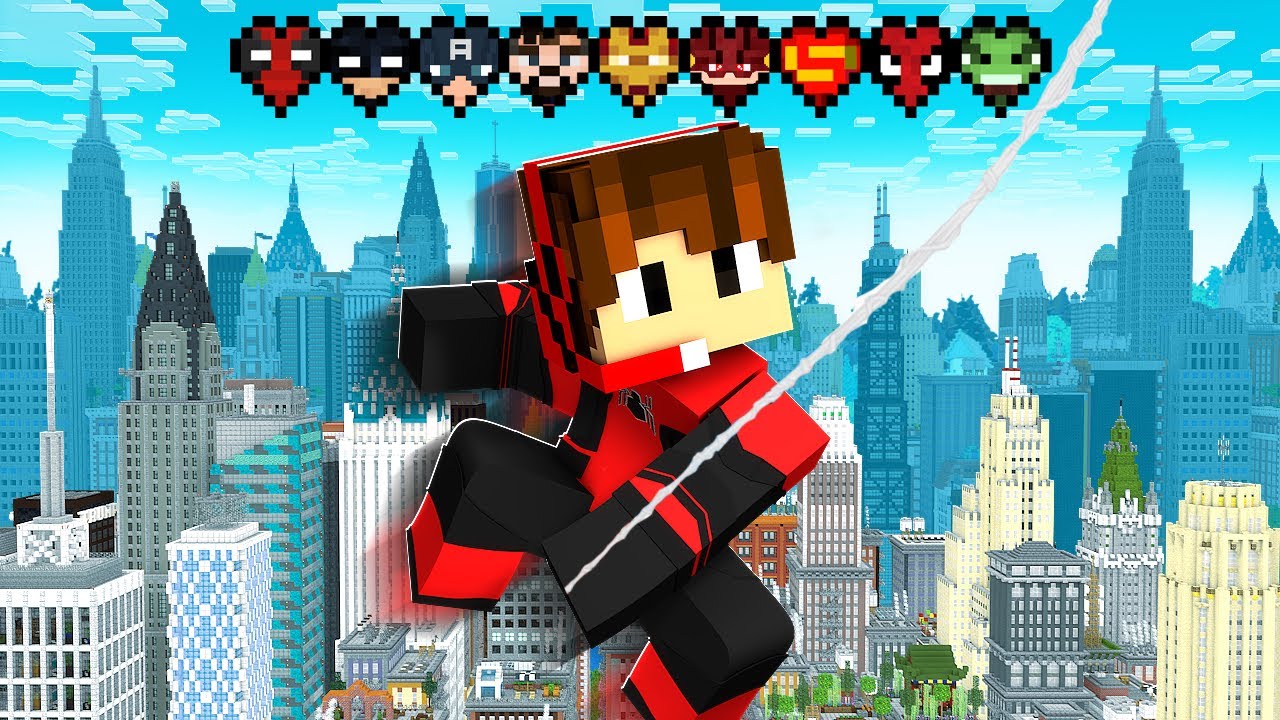 Minecraft, But I Can Gain SUPERHERO Hearts
