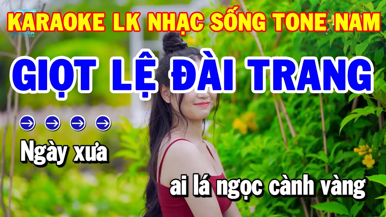 Karaoke Nhạc Sống Liên Khúc Rumba Tone Nam | Giọt Lệ Đài Trang - Người Tình Không Đến | Thanh Hải