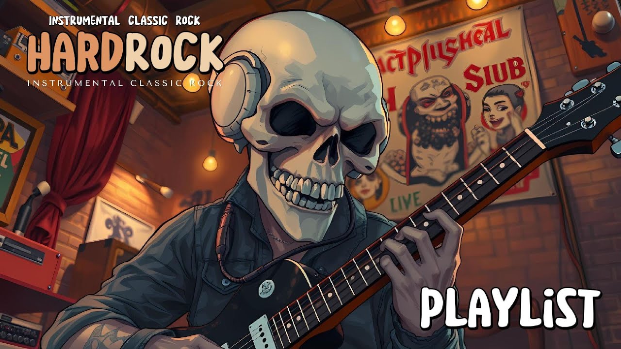 Top Hard Rock Instrumental Playlist To Ignite Your Spirit ⚡🎸 [ Epic Skull Guitar Solos ]