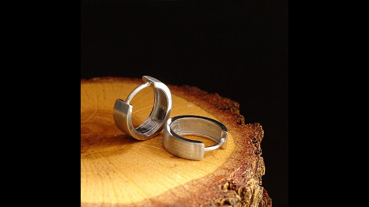 925 Sterling Silver Men's Hoop Earrings | JFM