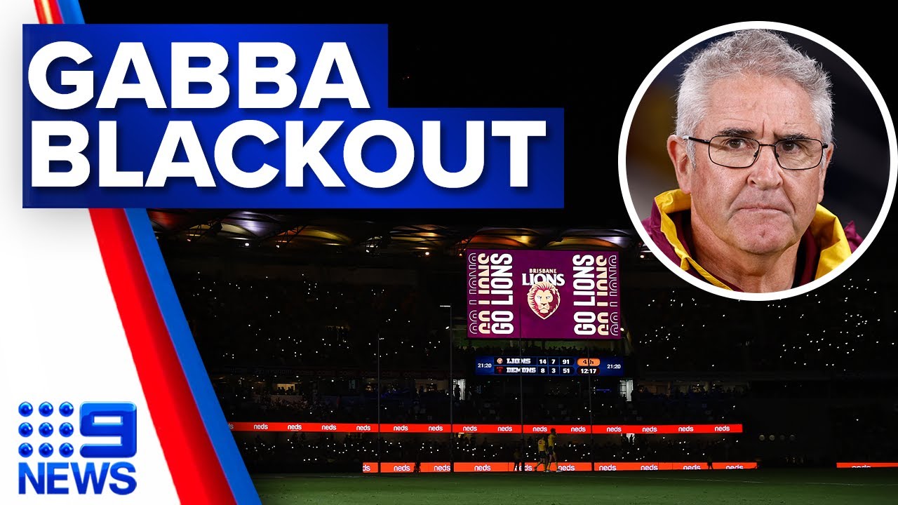 Lions coach questions integrity of match against Melbourne following power outage | 9 News Australia