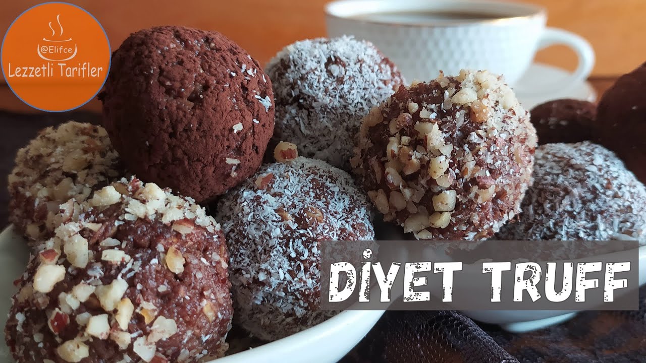 Diyet Truff Tarifi - Şekersiz - Unsuz - Atıştırmalık - 5 dk.#diyet #cooking #asmr