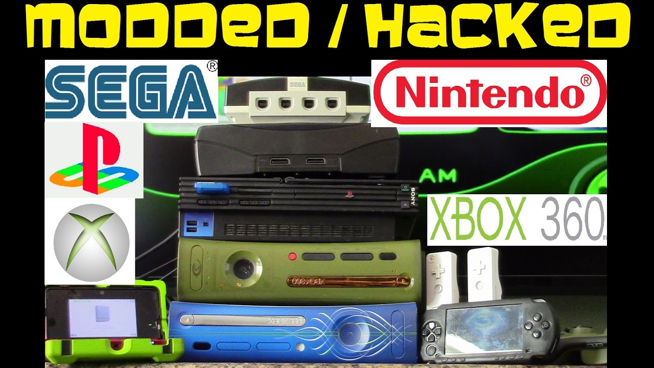 9 Hacked / Modded video game consoles PS3 , Sega , PSP , Wii , 3DS , XBOX 360 and more