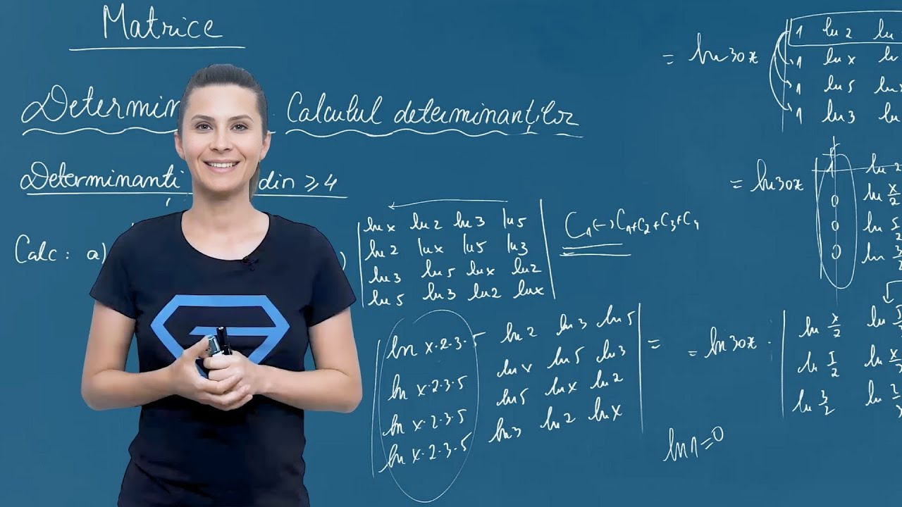 Calculul determinanților de ordinul patru și cinci &ndash; Clasa a XI-a