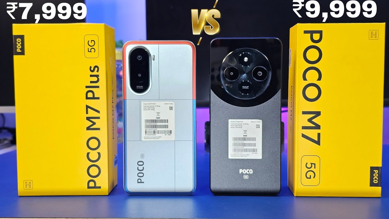 Poco M Series ! Poco M7 5G Vs Poco M7 Plus 5G Cheapest 5G Smartphone Unboxing & Comparison