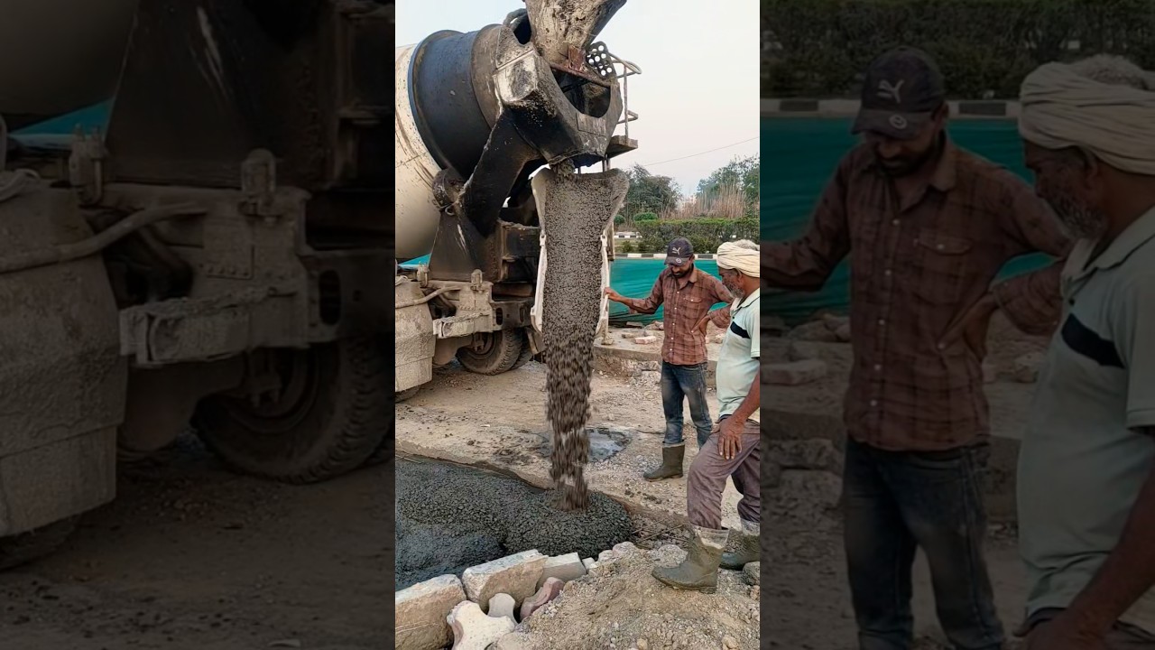 #automobile rcc concrete casting #construction #concrete #heavycivil