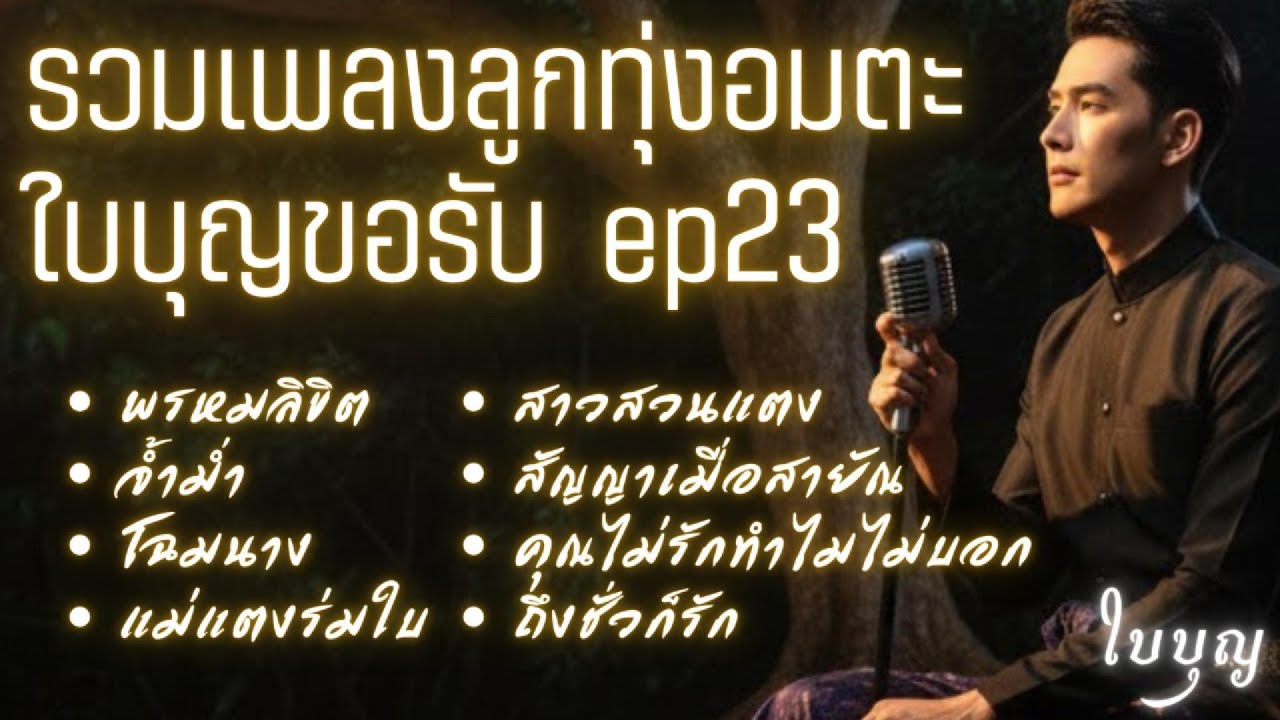 รวมเพลงลูกทุ่งอมตะ ใบบุญขอรับ EP.23 | ดนตรีร่วมสมัย ขลุ่ย-ซอ ผ่อนคลาย ฟังยาวๆ | ใบบุญ Cover