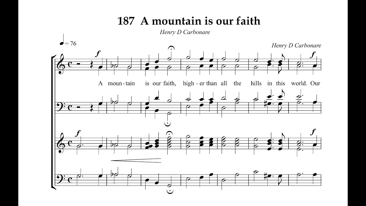Hymn Collection 187   A mountain is our faith
