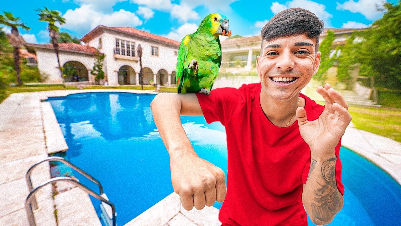 TROUXE MINHA PAPAGAIA PRA CASA NOVA ABANDONADA 😍