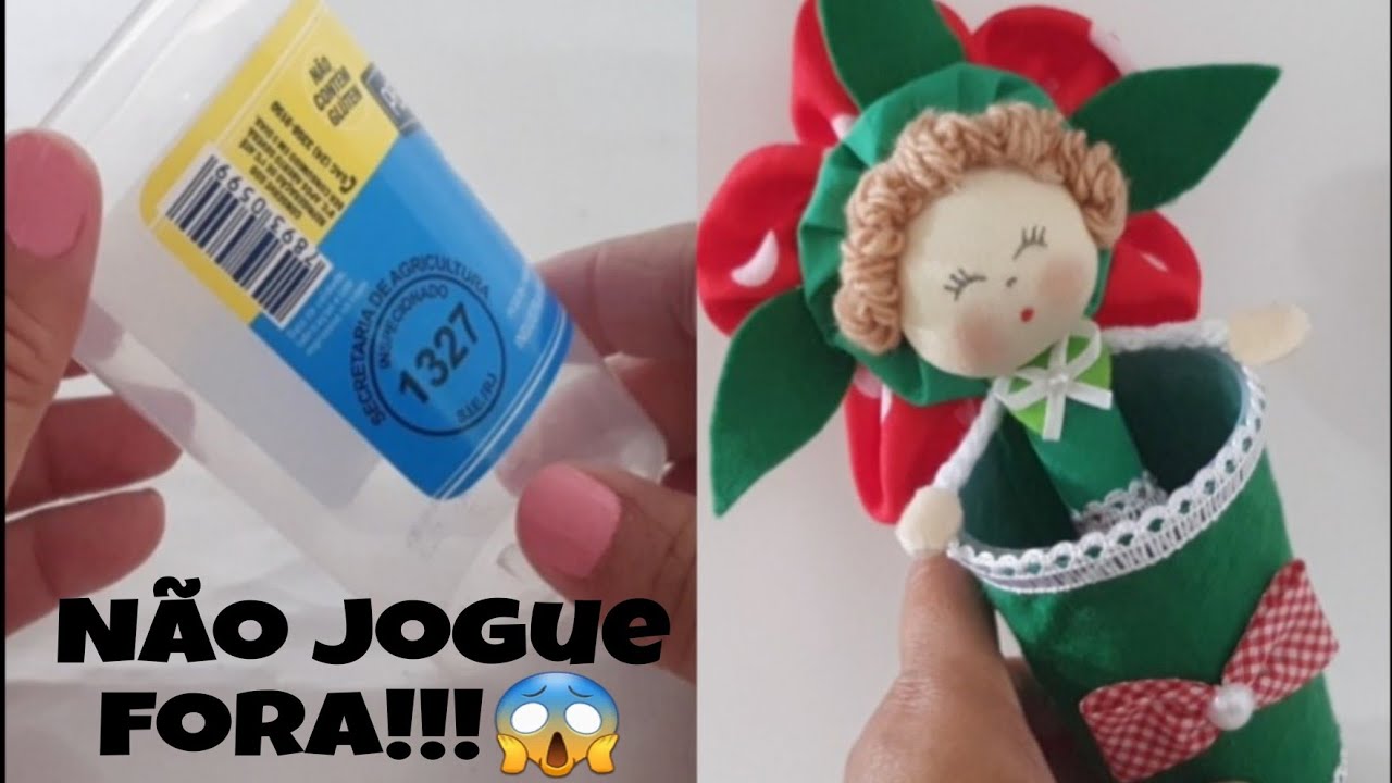 Faça você mesmo uma Bonequinha menina flor usando retalho 😱 artesanato reciclável com Cris Pinheiro