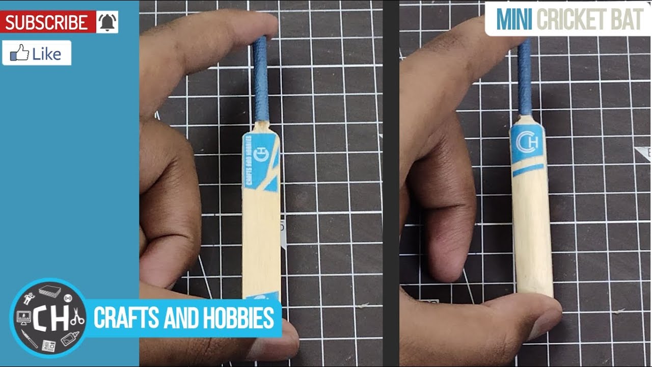 Mini cricket bat |  Using popsicle sticks  | #CraftsandHobbies | Subscribe