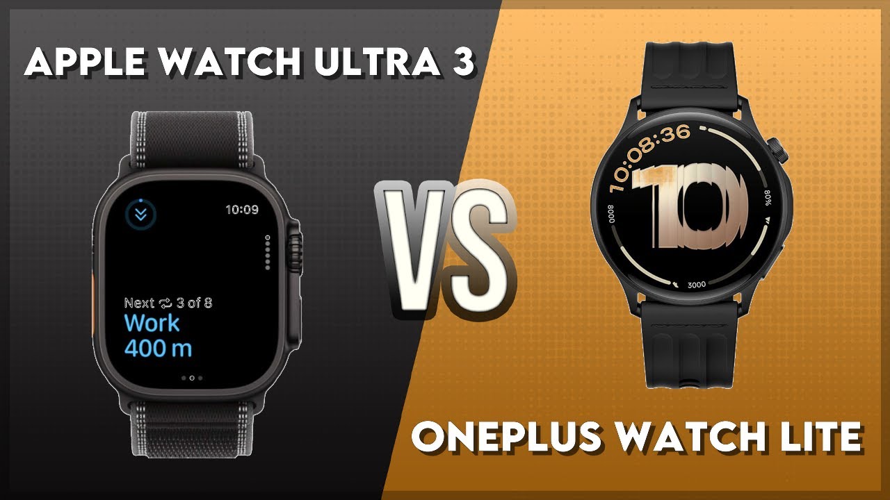 Сравнение Apple Watch Ultra 3 и OnePlus Watch Lite