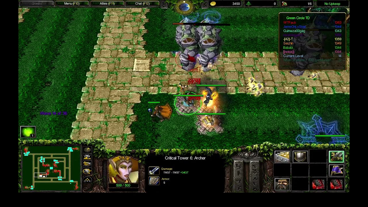 Divine Waves is powerful ! Let's Play Green Circle TD v.6.2.6 | WarCraft 3 Custom TD Map