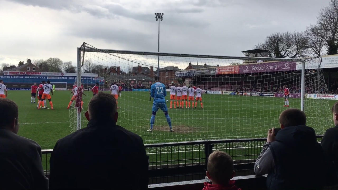 York City: Giant Jon Parkin free kick v Braintree