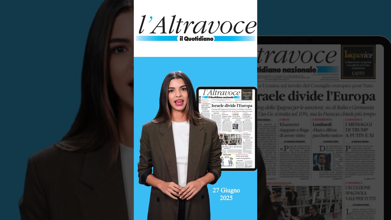 Le notizie di oggi 27 Giugno 2025 su L'Altravoce - Il Quotidiano