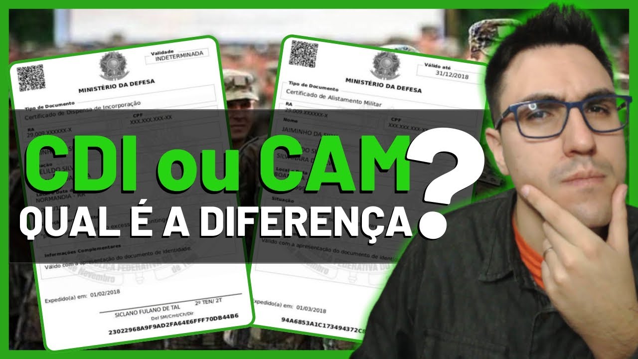 CDI ou CAM | QUAL É A DIFERENÇA? COMO OBTER? CERTIFICADO DE ALISTAMENTO MILITAR e DISPENSA MILITAR