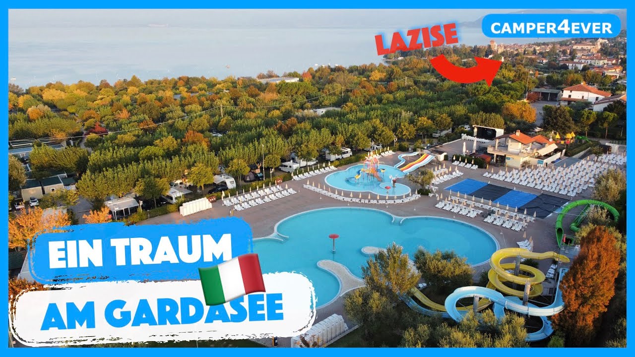 Traumhaftes Wetter im Herbst - Camping Spiaggia D&acute;oro in Lazise am Gardasee I Aqua-Park und Fitness