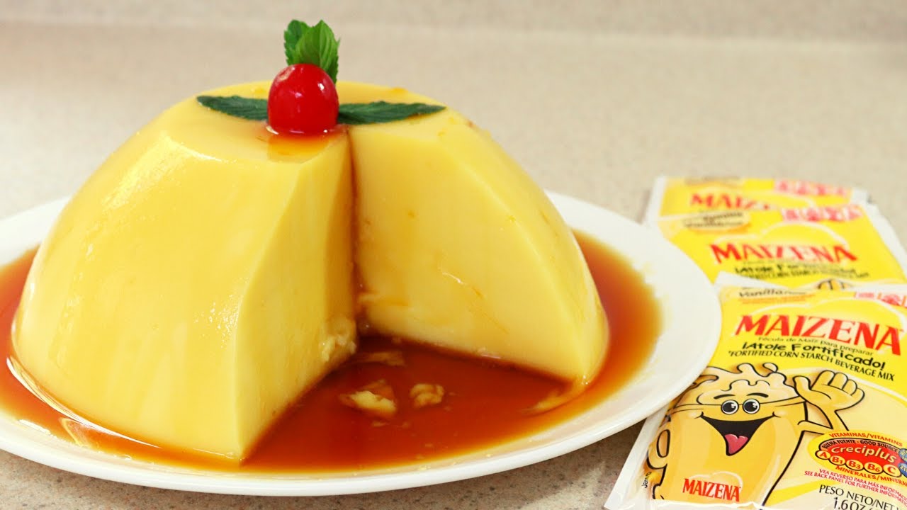 POSTRE DE MAIZENA sin horno, sin huevo, sin gelatina
