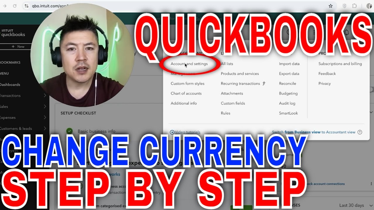 ✅ Как изменить валюту в QuickBooks Online 🔴