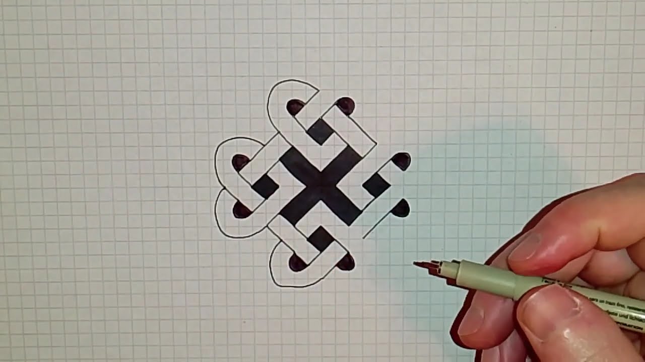 Unendlichen Herzknoten zeichnen - 3D Effekt