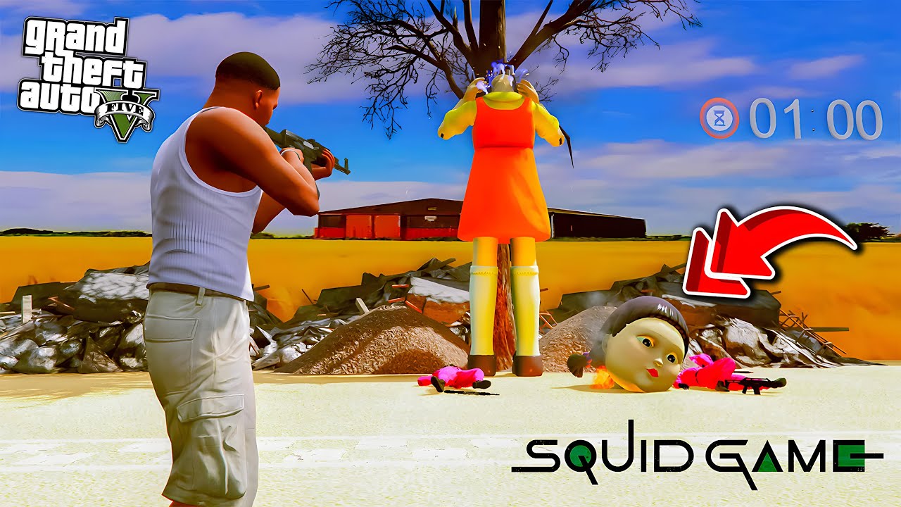 Franklin Playing SQUID GAME in GTA 5