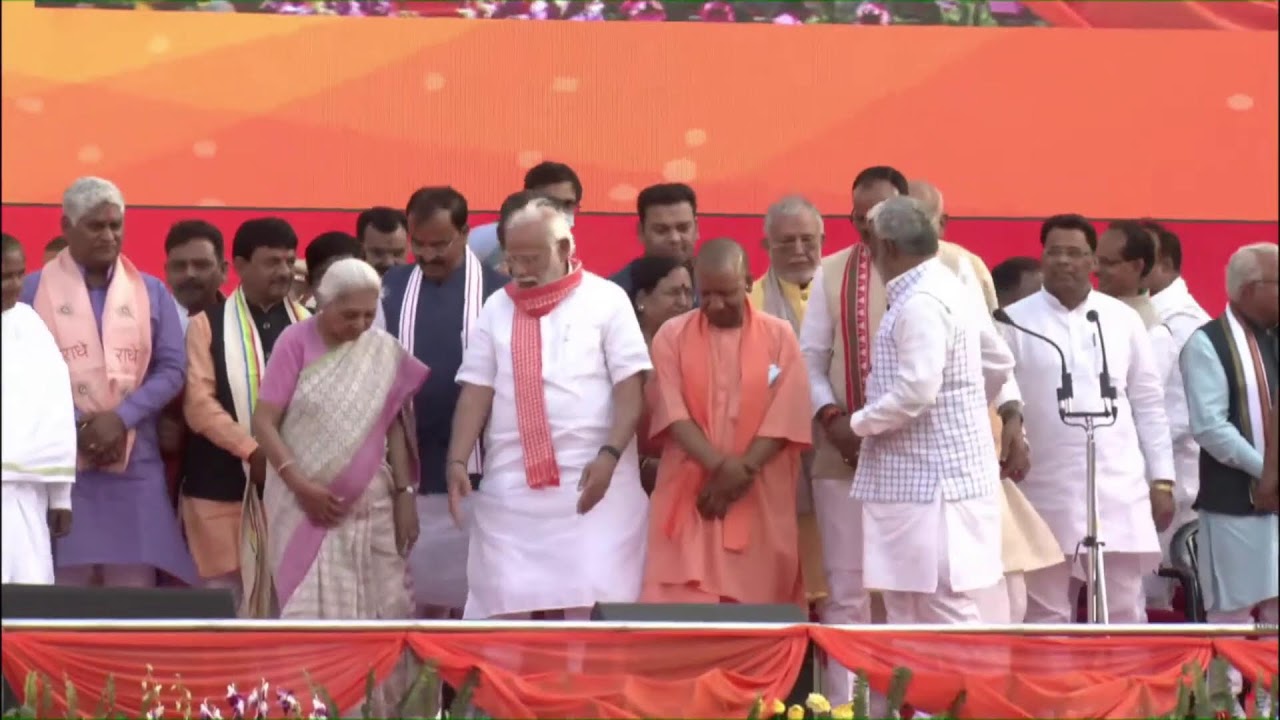 PM Shri Narendra Modi attends oath-taking ceremony of UP CM Yogi Adityanath in Lucknow
