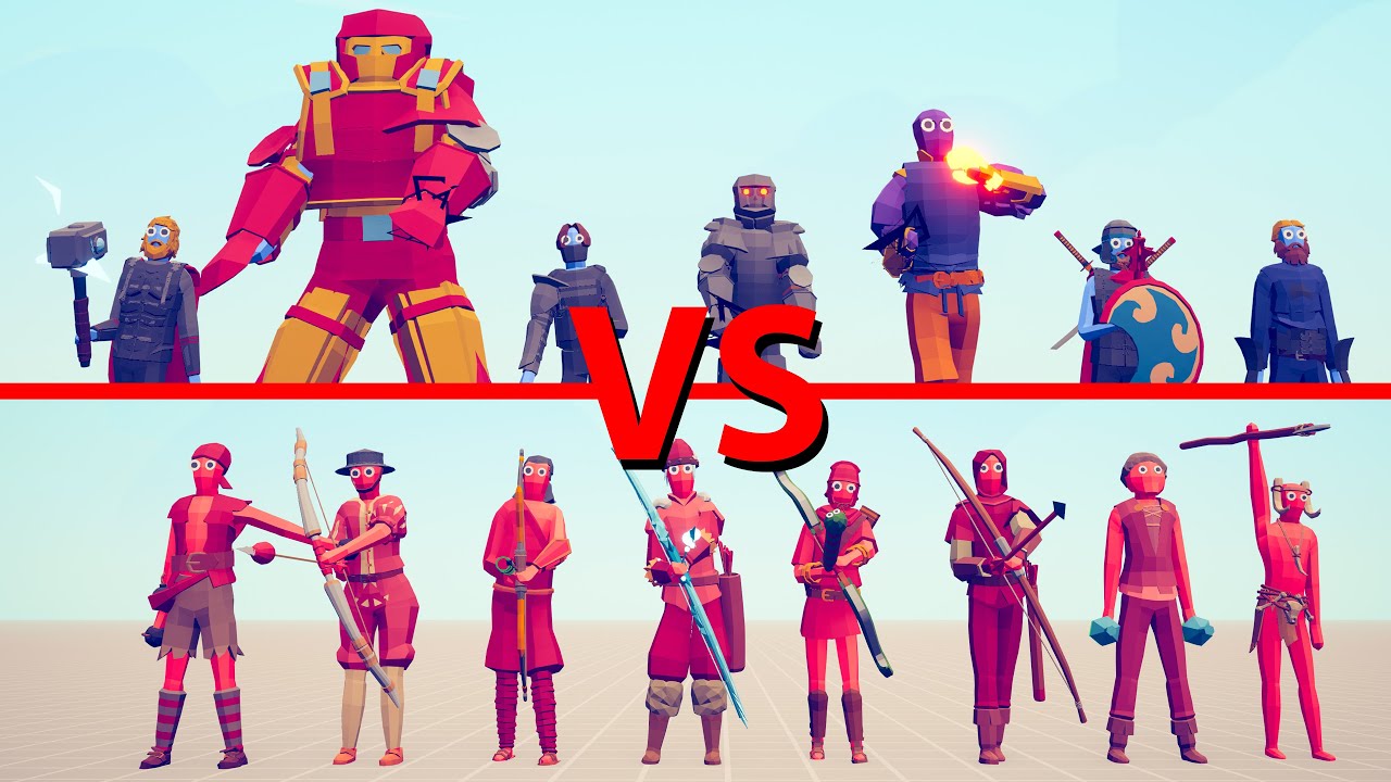 MARVEL Team vs RANGED Team - Totally Accurate Battle Simulator TABS