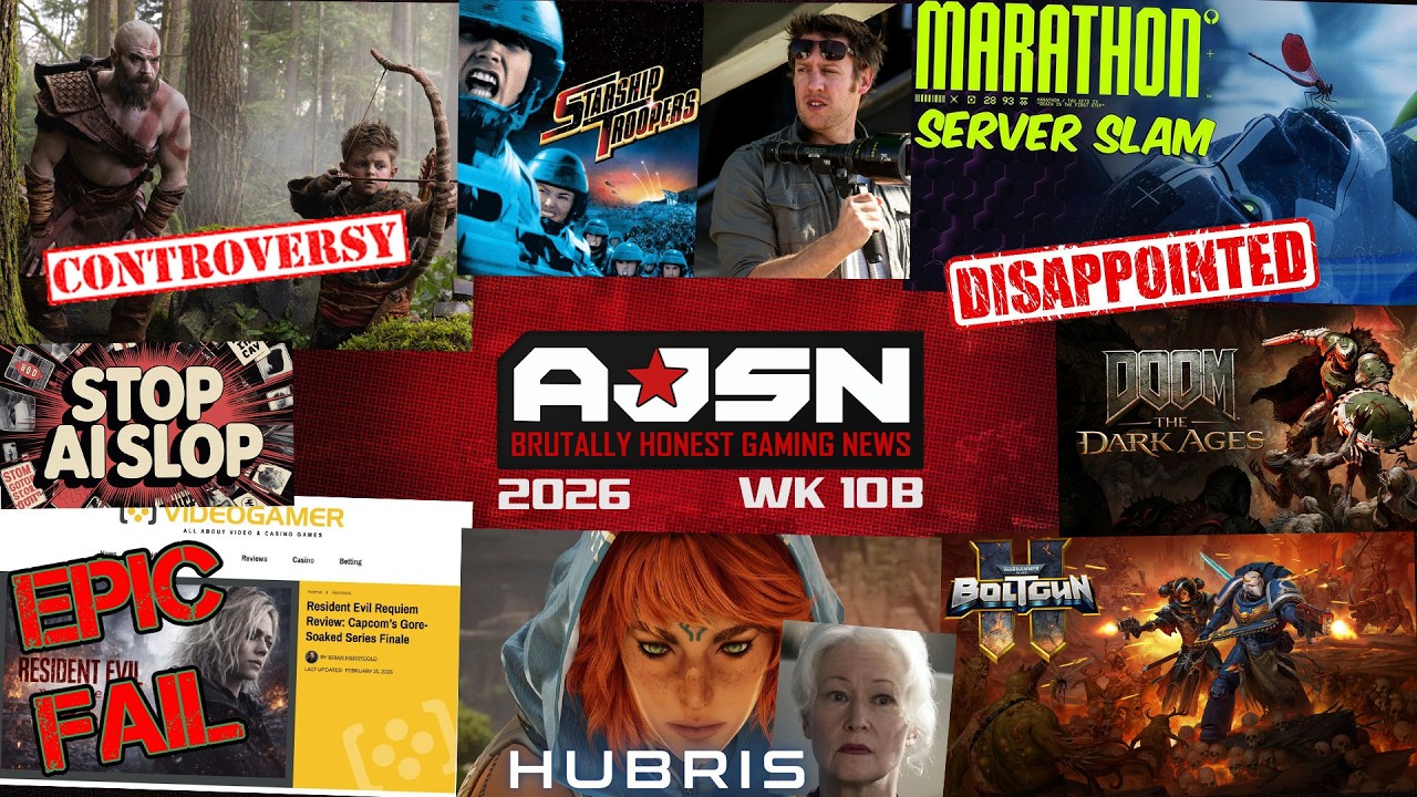 AJSN WK10B - GOD of WAR Show LOOKS BAD?, Marathon SLAM, RE9 FAKE A.I. REVIEW, NEW Starship Troopers!