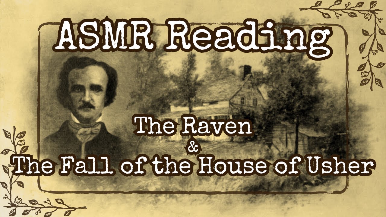 ASMR Reading The Raven & The Fall of the House of Usher || Edgar Allan Poe || Thunderstorm || Fire