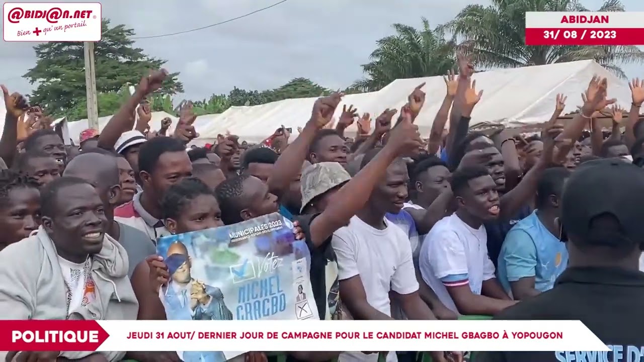 Municipale à Yopougon : le dernier meeting du candidat Michel Gbagbo