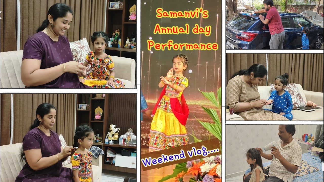 Weekend vlog || Samanvi School Annual Day Performance||Answering Bananti related questions ||