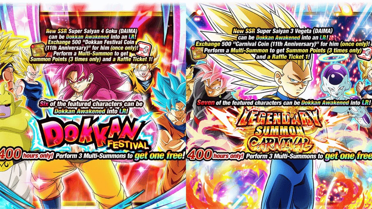 DAIMA ESTÁ OFICIALMENTE AQUI! SUMMONS PARA O GOKU SSJ4 E VEGETA SSJ3. DBZ: Dokkan Battle