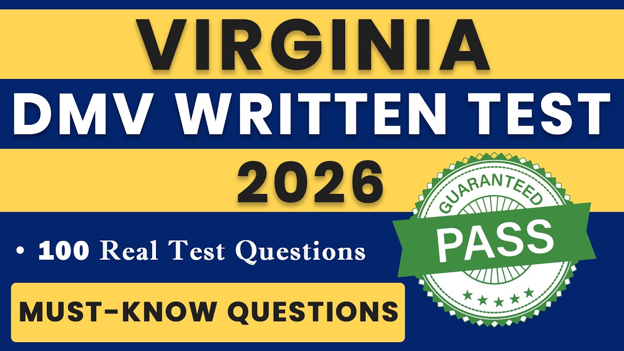 Virginia DMV Permit Practice Test 2026 | 100 Important Questions | VA Driver’s License Written Test