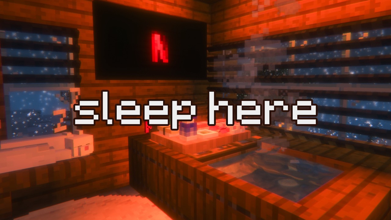 sleep here in a warm winter spa ❄️ cozy fire & relaxing music