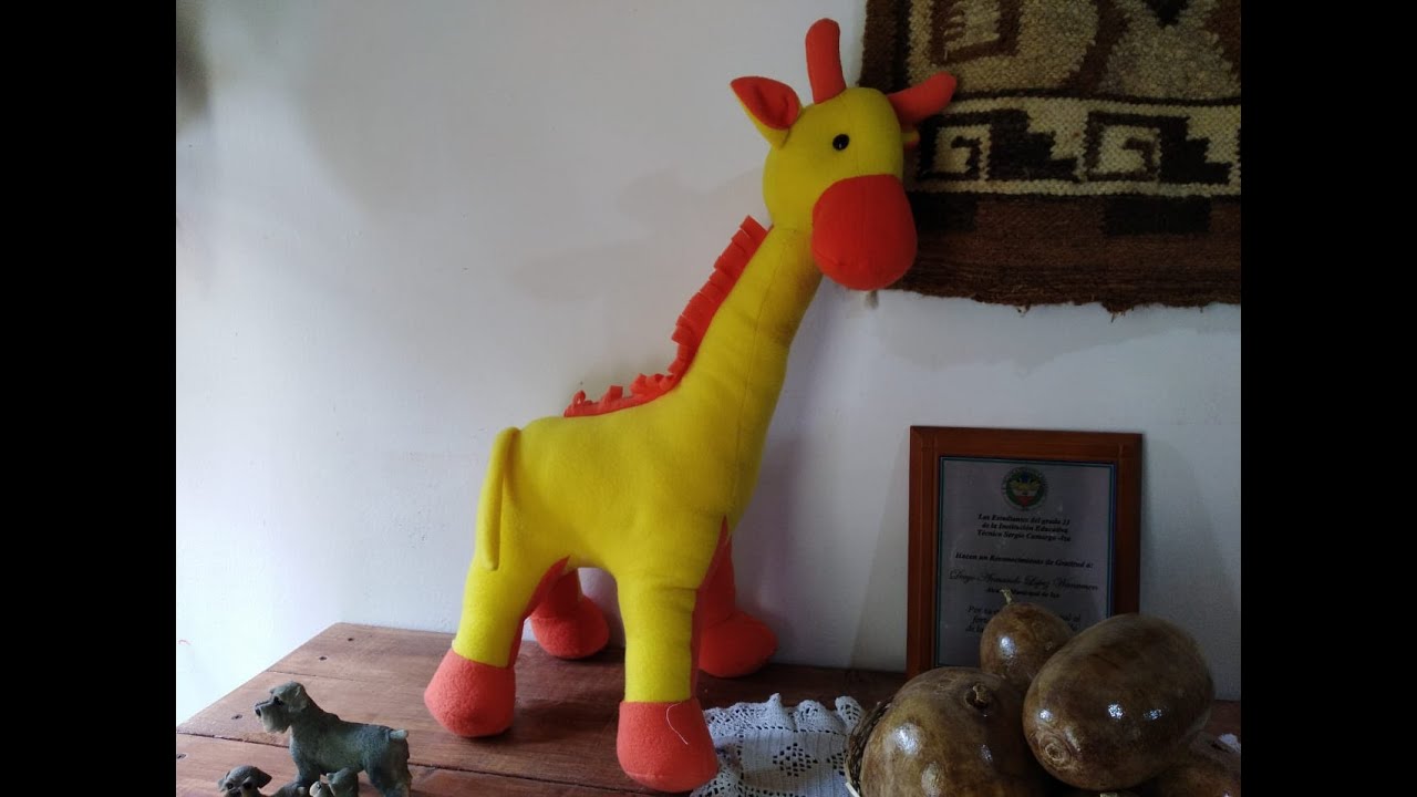 Como Hacer una Jirafa  de Peluche Grande, Moldes de Regalo