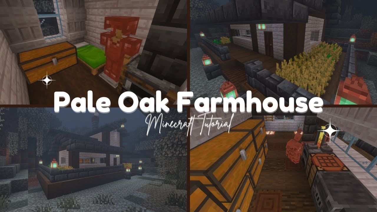Pale Oak Farmhouse [MINECRAFT TUTORIAL]
