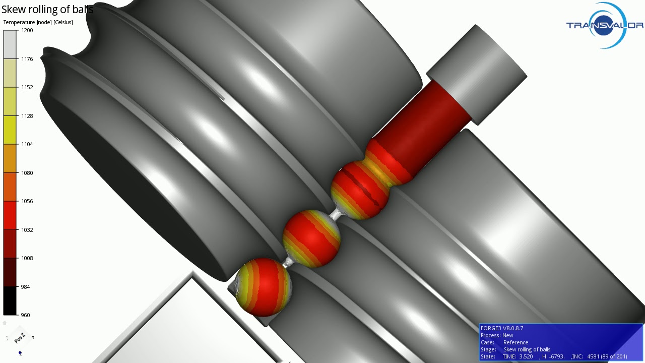 Skew rolling simulation - FORGE&reg;