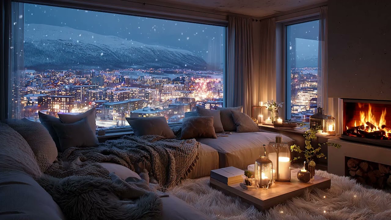 3 Hours Gentle Snowfall ❄️ Calm Winter Night for Deep Sleep
