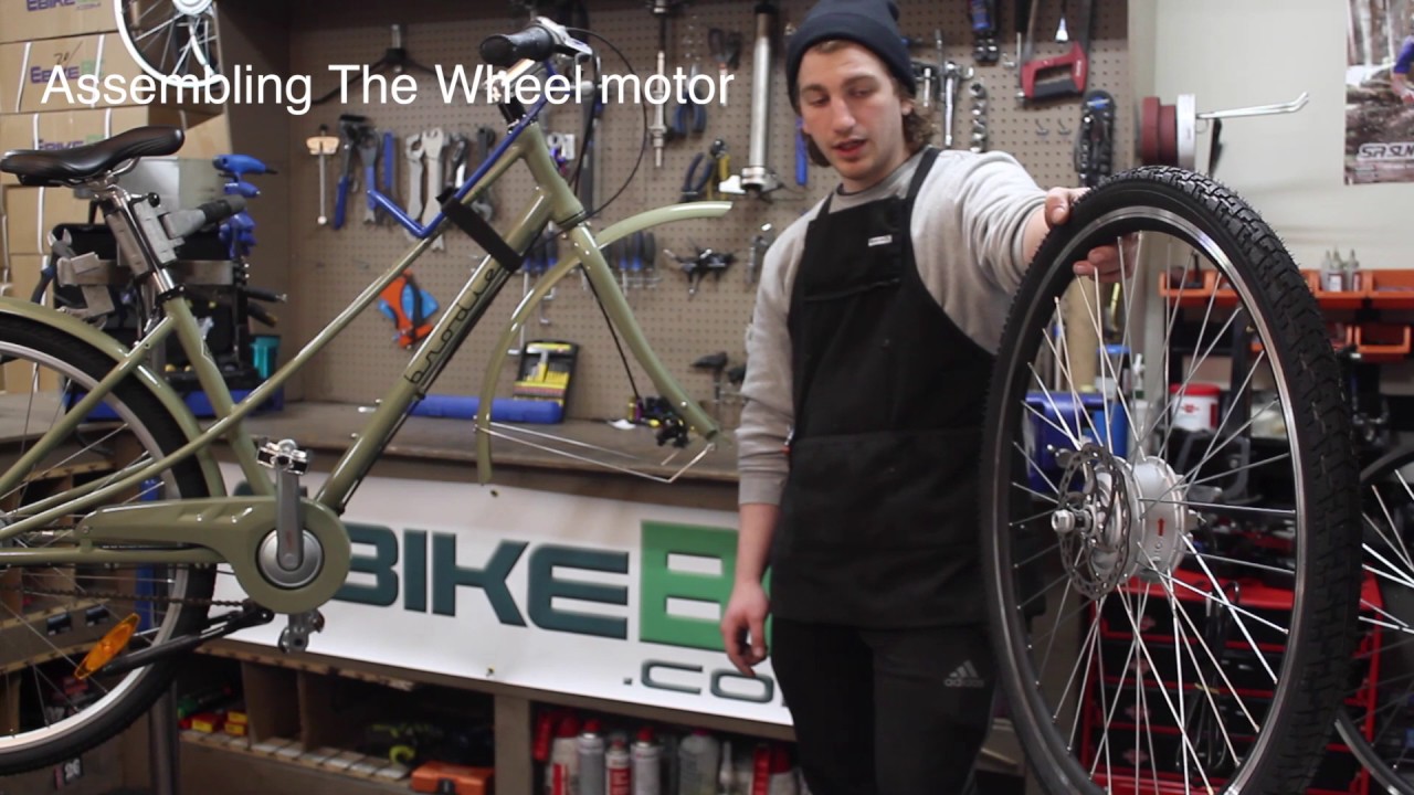 Front hub motor installation