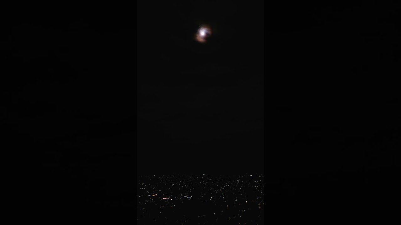 4K Drone Cool Moon Over Quezon City | Philippines