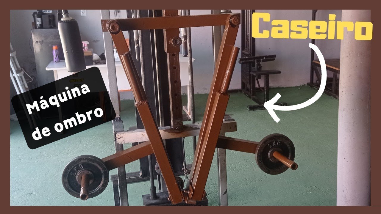 🟢 MÁQUINA DE OMBRO CASEIRO ELEVAÇÃO LATERAL 🦾
