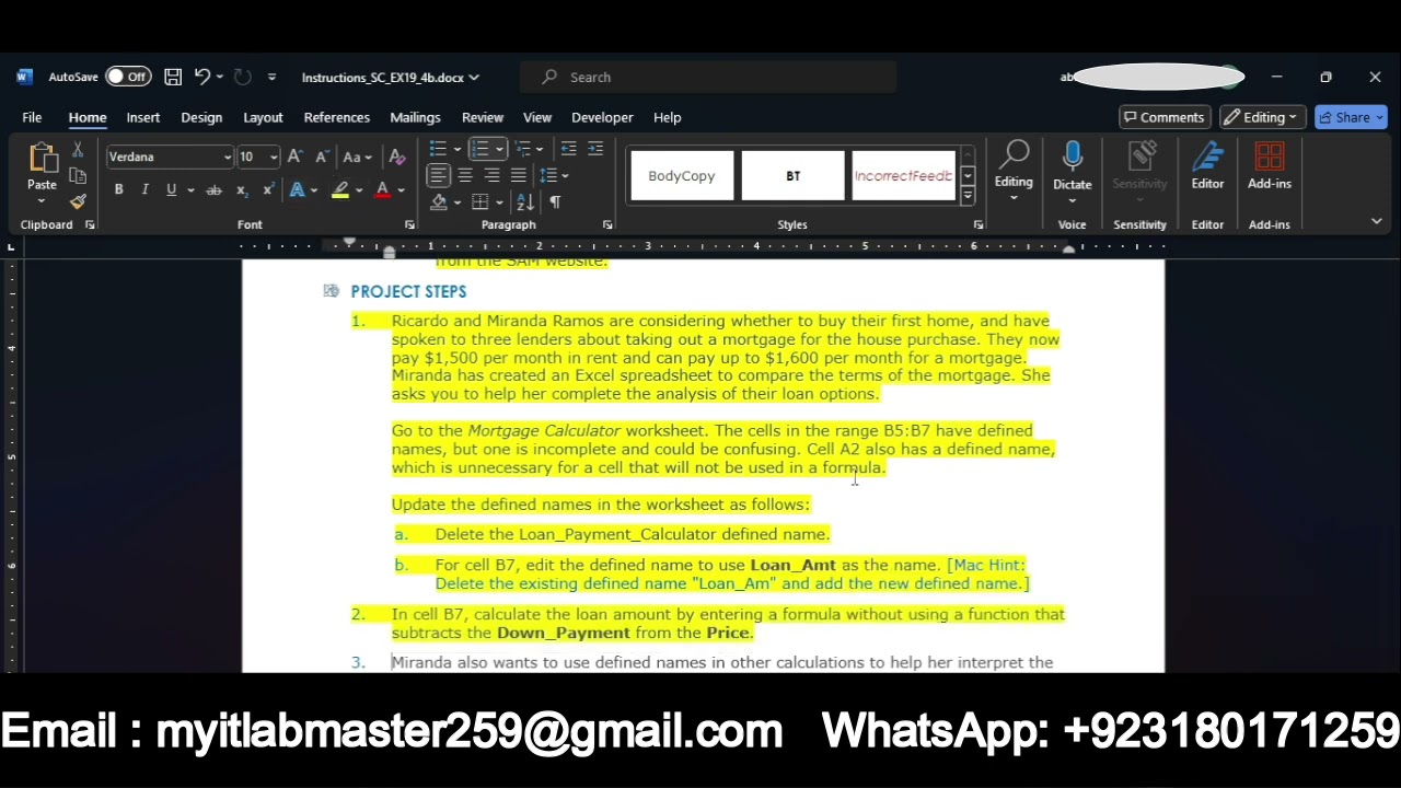 Шелли Кэшман, Excel 2019, Модуль 4, Проект SAM 1b