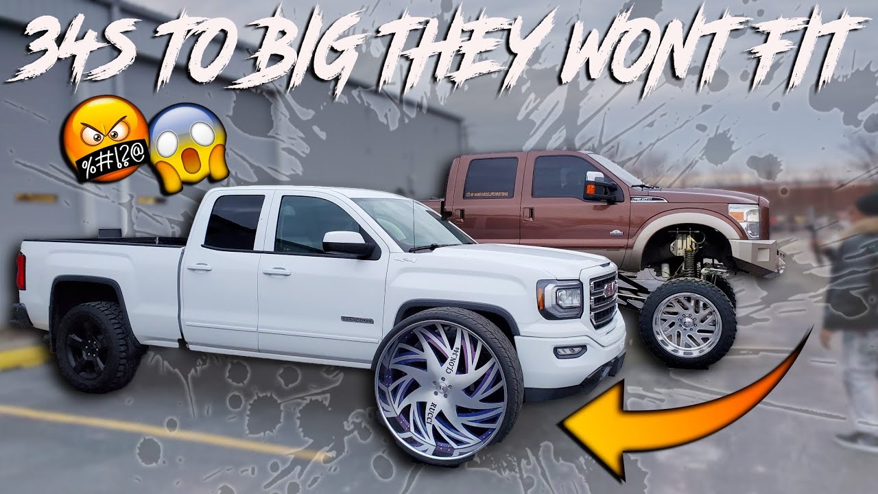 34INCH CJ_ON_32S RIMS ON MY NEW GMC TRUCK OVERKILL