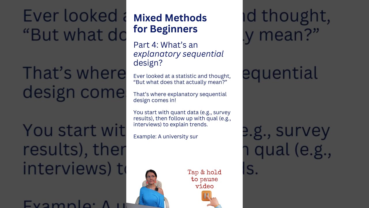Mixed methods explained - explanatory sequential design