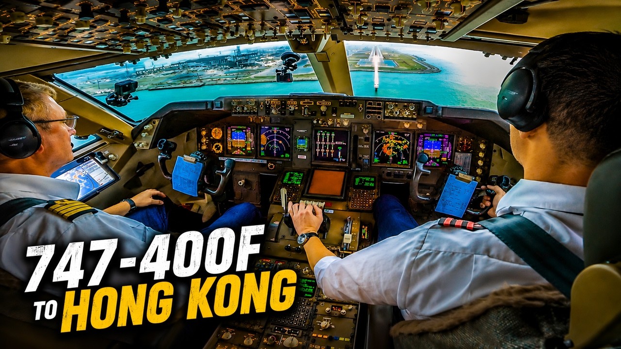 12 Hours to Hong Kong in Boeing 747-400 Cockpit of ASL Airlines