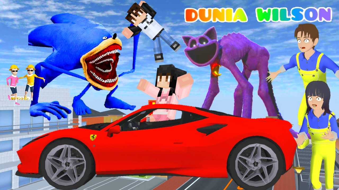 Yuta Mio Naik Ferari Malah Datang Titan Raksasa Sonic dan Catnap Skeleton 😭😱