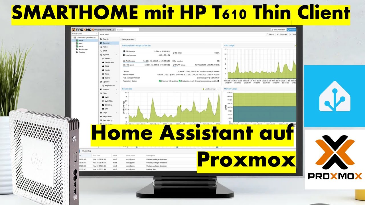 Home Assistant und Proxmox auf dem HP T610 Thin Client installieren