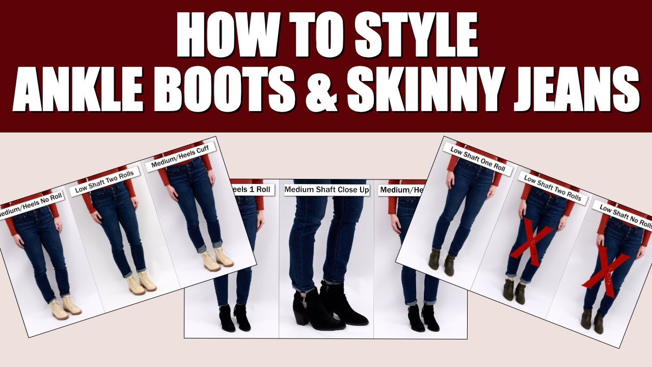 How To Style Ankle Boots With Skinny Jeans / When To Cuff Or Roll The Hem / Fall 2021 What To Wear