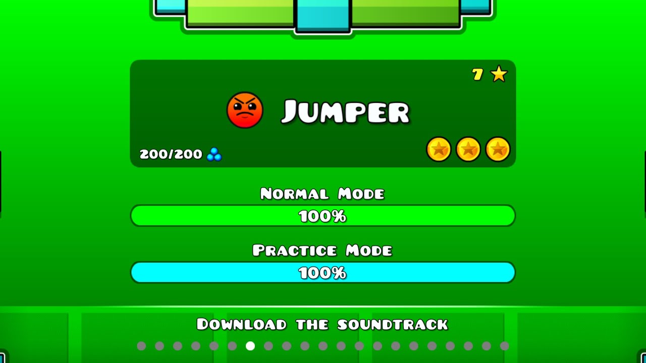 Geometry Dash - Jumper. 100% All coins. 👏👏